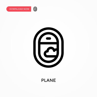 Basit düzlem vektör simgesi. Web sitesi veya mobil uygulama için modern, basit düz vektör çizimi