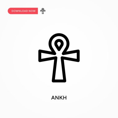 Ankh Basit vektör simgesi. Web sitesi veya mobil uygulama için modern, basit düz vektör çizimi