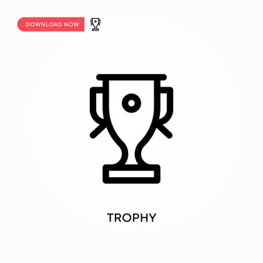 Kupa basit vektör simgesi. Web sitesi veya mobil uygulama için modern, basit düz vektör çizimi