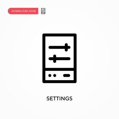 Ayarlar Basit vektör simgesi. Web sitesi veya mobil uygulama için modern, basit düz vektör çizimi