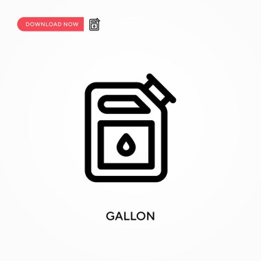 Galon basit vektör simgesi. Web sitesi veya mobil uygulama için modern, basit düz vektör çizimi