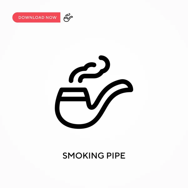 喫煙パイプシンプルなベクトルアイコン ウェブサイトやモバイルアプリのための現代的でシンプルなフラットベクトルイラスト — ストックベクタ