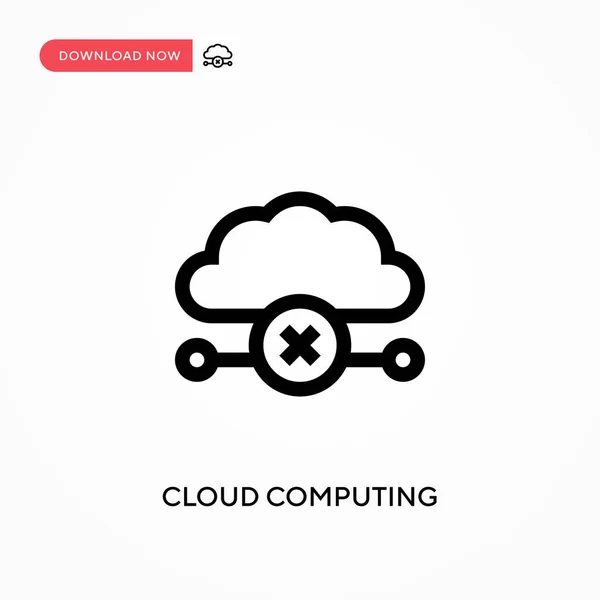 Cloud Computing Simple Vector Icon Modern Simple Flat Vector Illustration — Stock Vector