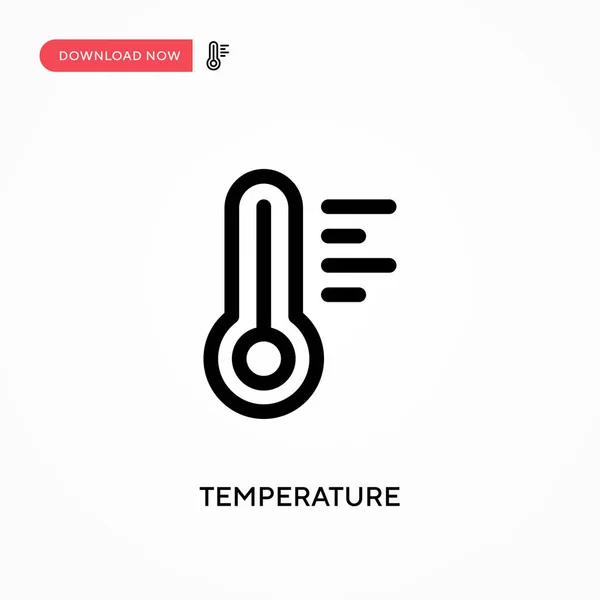 Temperatuur Eenvoudig Vectoricoon Moderne Eenvoudige Platte Vectorillustratie Voor Website Mobiele — Stockvector
