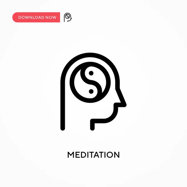 Meditation Simple Vector Icon Modern Simple Flat Vector Illustration Web — Stock Vector