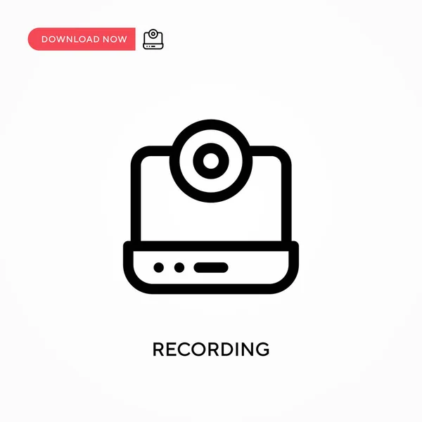 Aufnahme Einfaches Vektorsymbol Moderne Einfache Flache Vektordarstellung Für Website Oder — Stockvektor