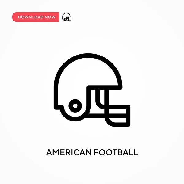アメリカンフットボールシンプルなベクトルアイコン ウェブサイトやモバイルアプリのための現代的でシンプルなフラットベクトルイラスト — ストックベクタ