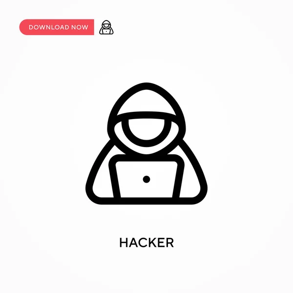 Hacker Enkel Vektor Ikon Modern Enkel Platt Vektor Illustration För — Stock vektor