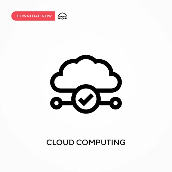 Cloud Computing Einfaches Vektor Symbol Moderne Einfache Flache Vektordarstellung Für — Stockvektor