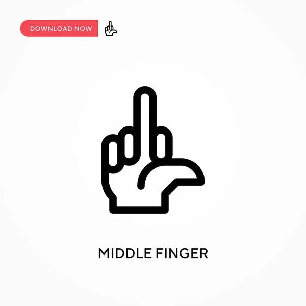 Middle Finger Simple Vector Icon Modern Simple Flat Vector Illustration Royalty Free Stock Vectors