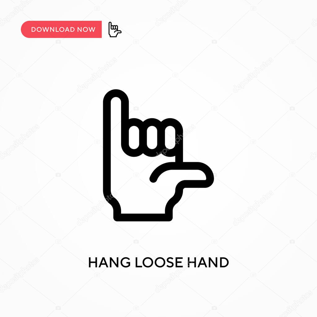Hang loose hand Simple vector icon. Modern, simple flat vector illustration for web site or mobile app