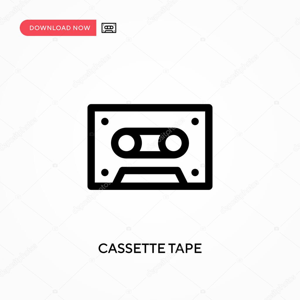 Cassette tape Simple vector icon. Modern, simple flat vector illustration for web site or mobile app