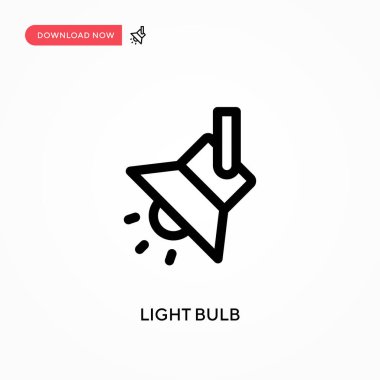 Ampul Basit vektör simgesi. Web sitesi veya mobil uygulama için modern, basit düz vektör çizimi