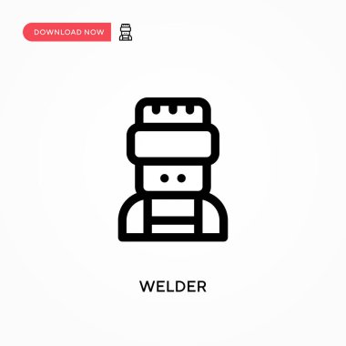 Kaynakçı Basit vektör simgesi. Web sitesi veya mobil uygulama için modern, basit düz vektör çizimi