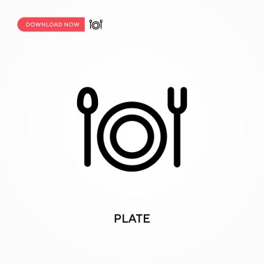 Tabak basit vektör simgesi. Web sitesi veya mobil uygulama için modern, basit düz vektör çizimi