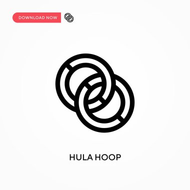 Hula hoop basit vektör simgesi. Web sitesi veya mobil uygulama için modern, basit düz vektör çizimi
