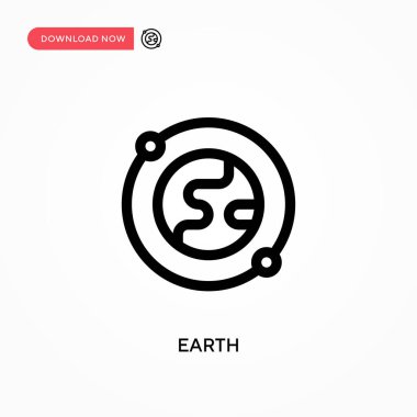 Dünya basit vektör simgesi. Web sitesi veya mobil uygulama için modern, basit düz vektör çizimi