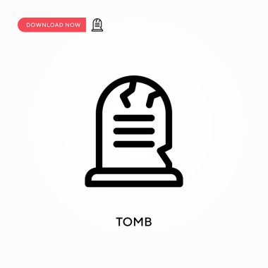 Tomb Basit vektör simgesi. Web sitesi veya mobil uygulama için modern, basit düz vektör çizimi