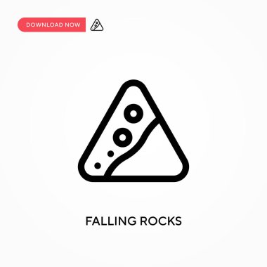 Düşen taşlar basit vektör simgesi. Web sitesi veya mobil uygulama için modern, basit düz vektör çizimi
