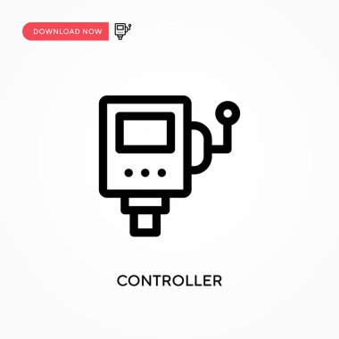 Denetleyici Basit vektör simgesi. Web sitesi veya mobil uygulama için modern, basit düz vektör çizimi