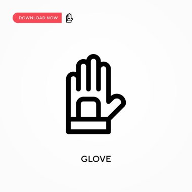 Basit Eldiven vektör simgesi. Web sitesi veya mobil uygulama için modern, basit düz vektör çizimi