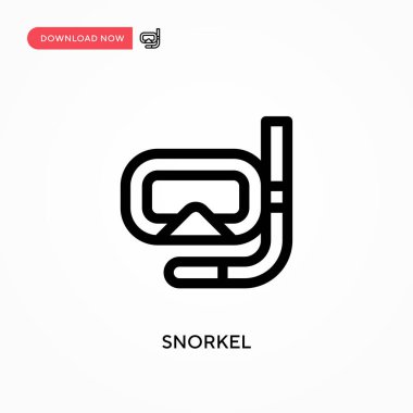 Şnorkel Basit vektör simgesi. Web sitesi veya mobil uygulama için modern, basit düz vektör çizimi