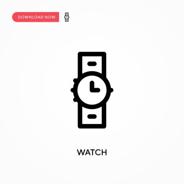 Basit vektör simgesini izle. Web sitesi veya mobil uygulama için modern, basit düz vektör çizimi