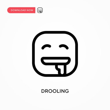 Salya akıtan basit vektör simgesi. Web sitesi veya mobil uygulama için modern, basit düz vektör çizimi