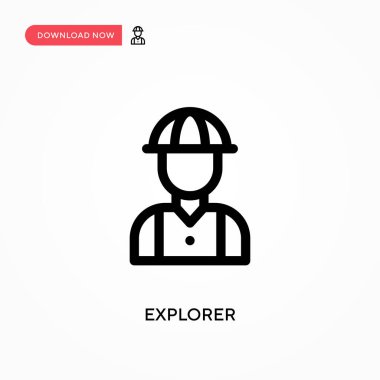 Explorer Basit vektör simgesi. Web sitesi veya mobil uygulama için modern, basit düz vektör çizimi