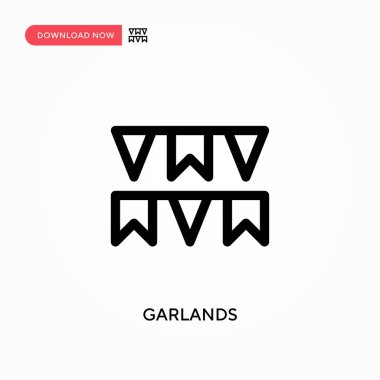 Çelenkler basit vektör simgesi. Web sitesi veya mobil uygulama için modern, basit düz vektör çizimi