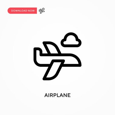 Basit uçak vektör simgesi. Web sitesi veya mobil uygulama için modern, basit düz vektör çizimi