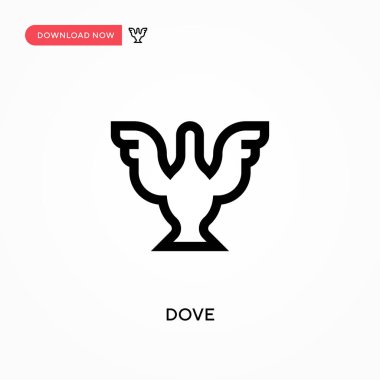 Dove Basit vektör simgesi. Web sitesi veya mobil uygulama için modern, basit düz vektör çizimi