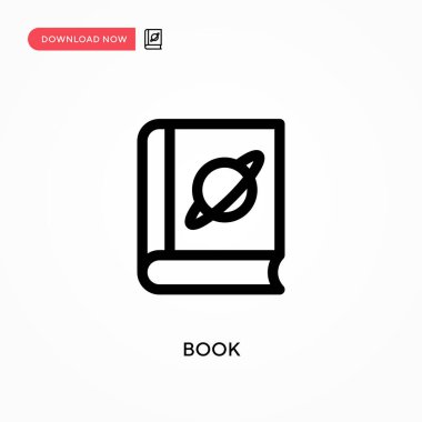Kitap Basit vektör simgesi. Web sitesi veya mobil uygulama için modern, basit düz vektör çizimi