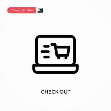 Basit vektör simgesine bak. Web sitesi veya mobil uygulama için modern, basit düz vektör çizimi