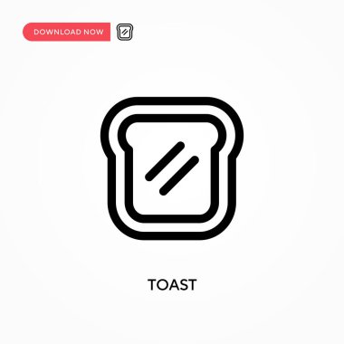 Basit tost vektör simgesi. Web sitesi veya mobil uygulama için modern, basit düz vektör çizimi