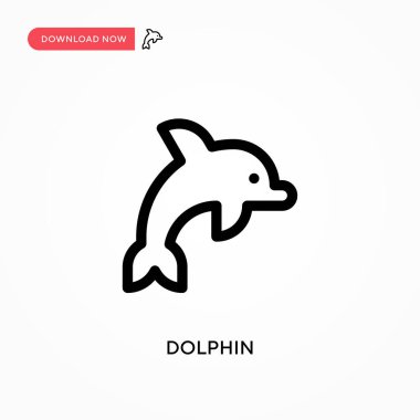 Yunus Basit vektör simgesi. Web sitesi veya mobil uygulama için modern, basit düz vektör çizimi