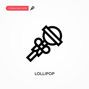 Lolipop Basit vektör simgesi. Web sitesi veya mobil uygulama için modern, basit düz vektör çizimi