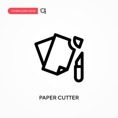 Kağıt kesicisi Basit vektör simgesi. Web sitesi veya mobil uygulama için modern, basit düz vektör çizimi