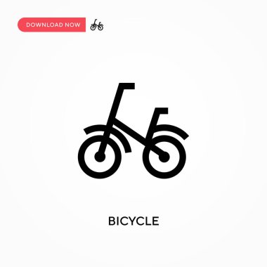 Basit bisiklet vektör simgesi. Web sitesi veya mobil uygulama için modern, basit düz vektör çizimi
