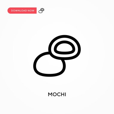 Mochi Basit vektör simgesi. Web sitesi veya mobil uygulama için modern, basit düz vektör çizimi