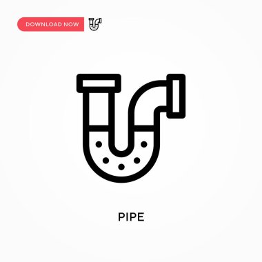 Basit Boru vektör simgesi. Web sitesi veya mobil uygulama için modern, basit düz vektör çizimi