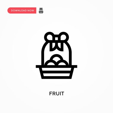 Meyve Basit vektör simgesi. Web sitesi veya mobil uygulama için modern, basit düz vektör çizimi