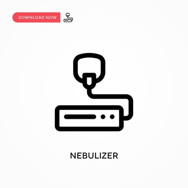 Nebulizer Basit vektör simgesi. Web sitesi veya mobil uygulama için modern, basit düz vektör çizimi