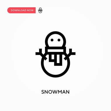 Kardan Adam Basit vektör simgesi. Web sitesi veya mobil uygulama için modern, basit düz vektör çizimi