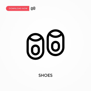 Ayakkabı Basit vektör simgesi. Web sitesi veya mobil uygulama için modern, basit düz vektör çizimi