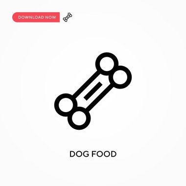 Köpek maması. Basit vektör ikonu. Web sitesi veya mobil uygulama için modern, basit düz vektör çizimi