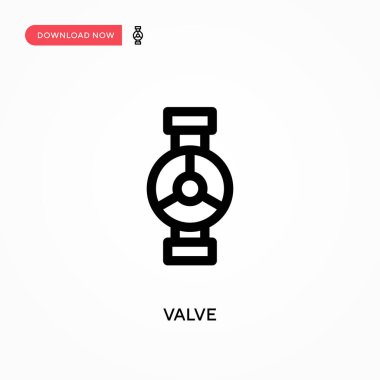 Valf basit vektör simgesi. Web sitesi veya mobil uygulama için modern, basit düz vektör çizimi