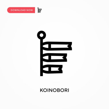 Koinobori Basit vektör simgesi. Web sitesi veya mobil uygulama için modern, basit düz vektör çizimi