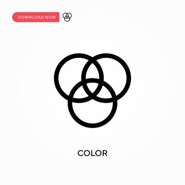 Renk Basit vektör simgesi. Web sitesi veya mobil uygulama için modern, basit düz vektör çizimi