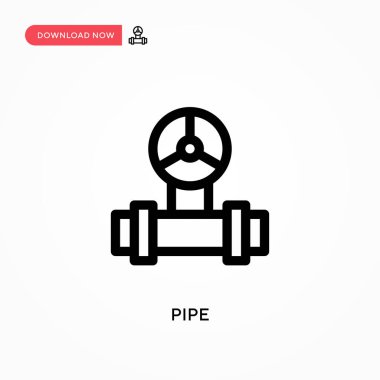 Basit Boru vektör simgesi. Web sitesi veya mobil uygulama için modern, basit düz vektör çizimi